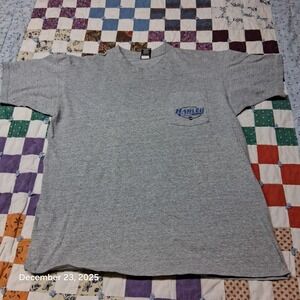 Harley Davidson Janesville WI Pocket T Shirt Size XL Gray Short Sleeve